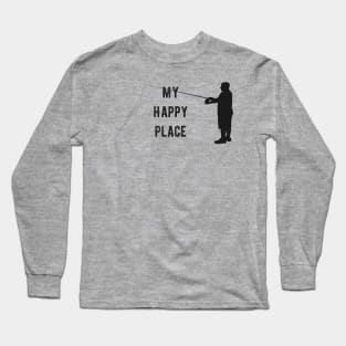 Fishing is My Happy Place Long Sleeve T-Shirt